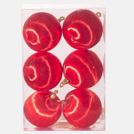 Christmas baubles x 6 pcs