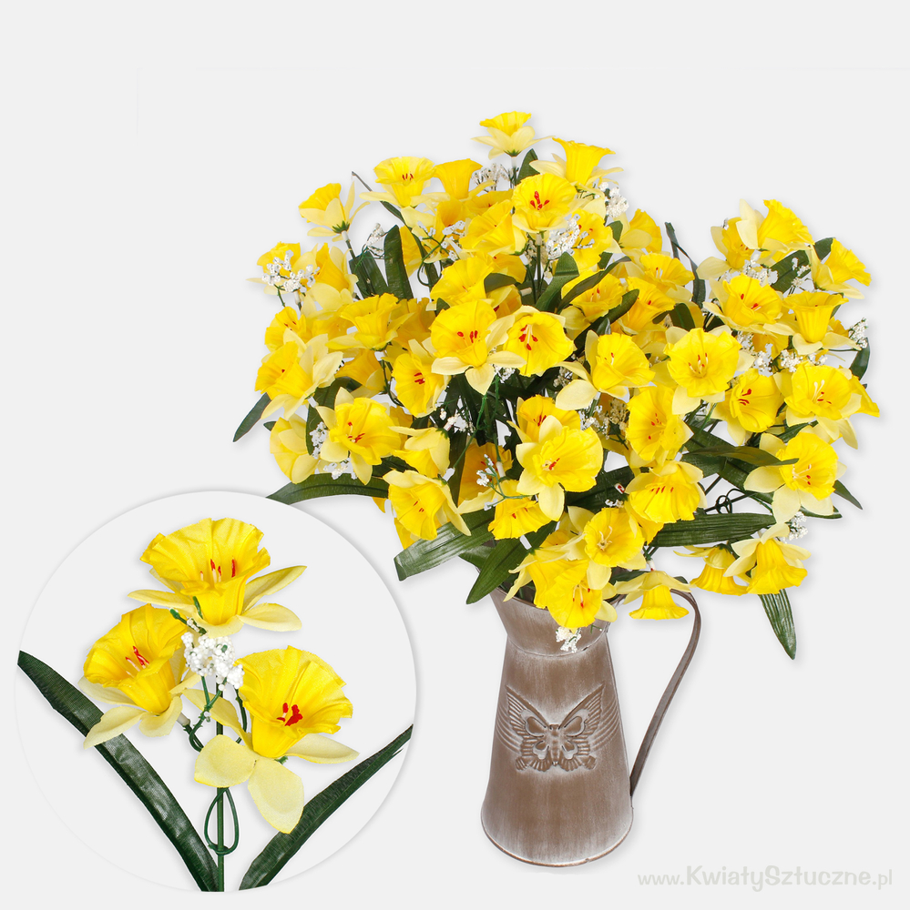 Daffodil x 3 G379 Artificial daffodil stem