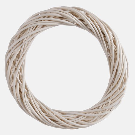 Bleached wicker wreath 30 cm