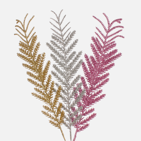 Fern leaf with glitter