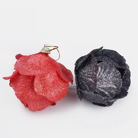 Flower bauble x 4 pcs