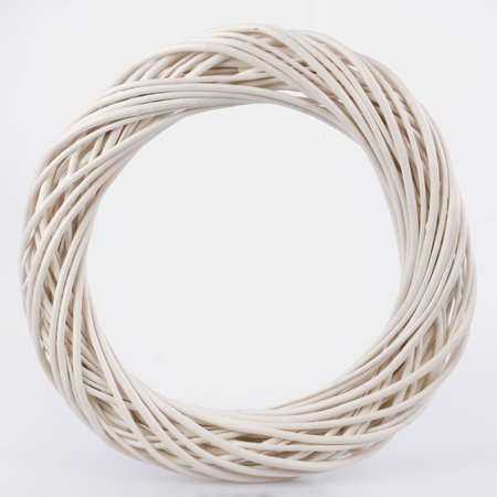 Bleached wicker wreath 30 cm