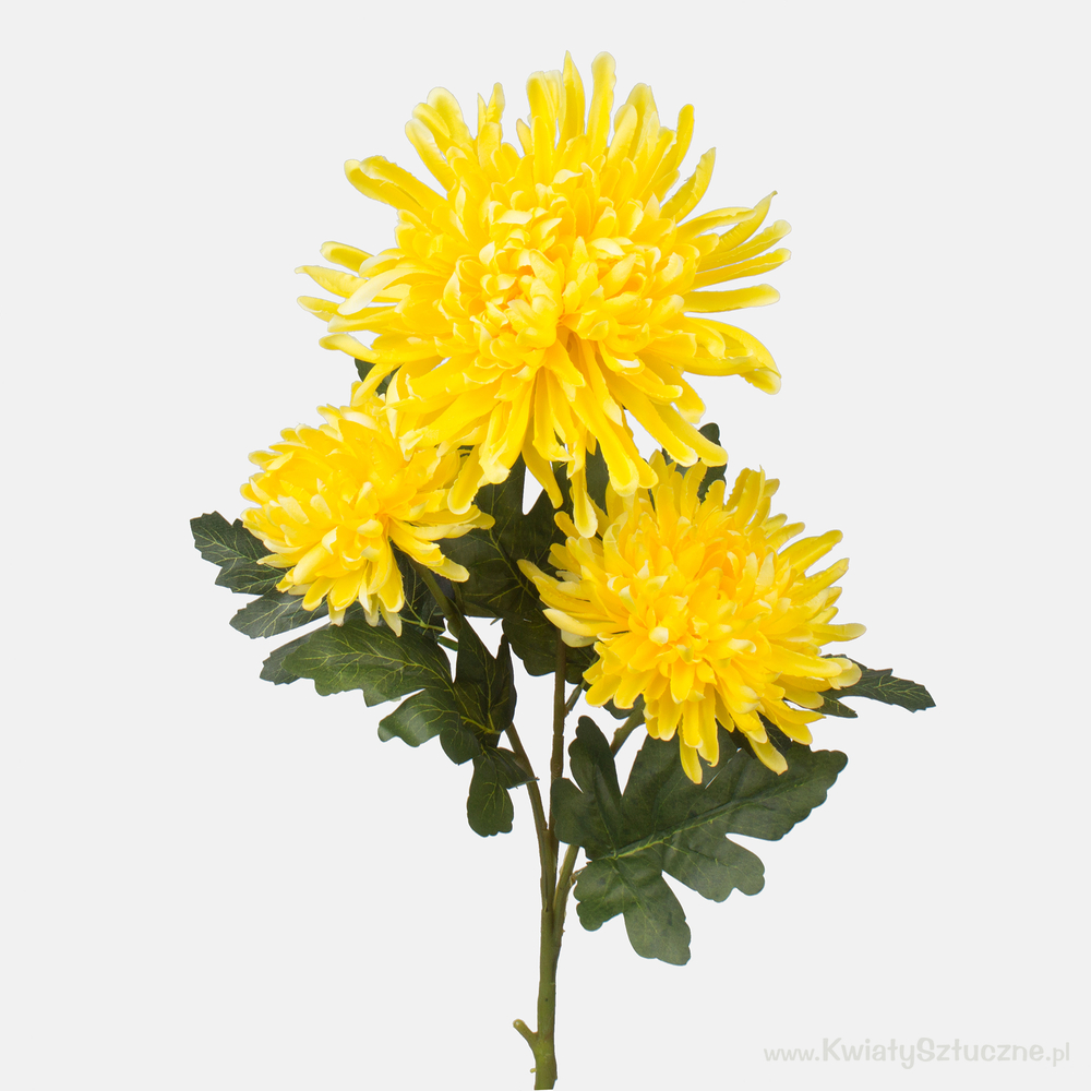 Satin chrysanthemum x 3 L708 Artificial chrysanthemum stem