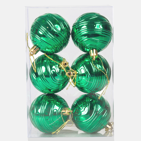 Christmas baubles x 6 pcs