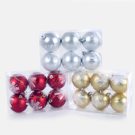 Christmas baubles x 6 pcs